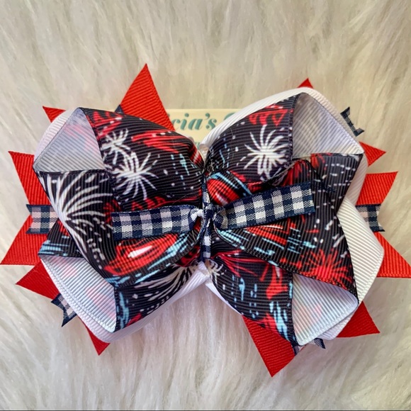 Other - 🎀🇺🇸 Lilly Pulitzer Inspired Fireworks Bow🇺🇸🎀